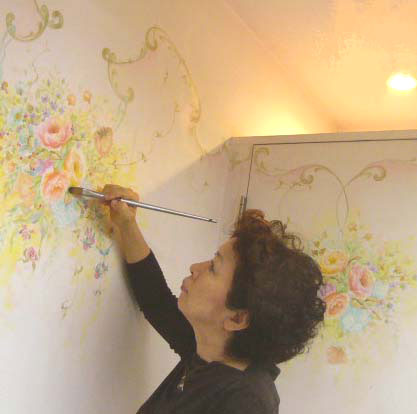 加藤千賀子　室内装飾画家
